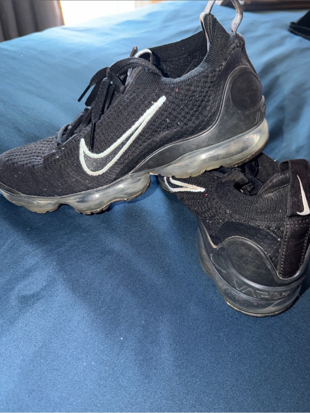Nike Women’s Black Knit Swoosh VaporMax Sneakers